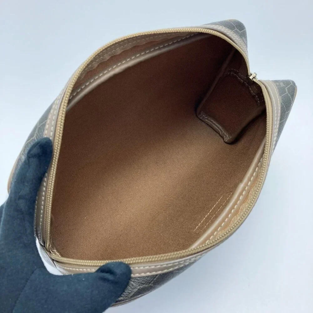 Christian Dior Honeycomb Pattern Clutch Bag Black Second Bag Vintage - Picture 3 of 7